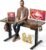 SIAGO Electric Standing Desk Adjustable – 48 x 24 Inch Sit Stand up Desk with 0.8 Inch Thick Tabletop – Adjustable Height Table with 3 Memory Preset, Cable Management for Home Office