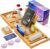 Lux Expandable Bathtub Tray Caddy with 3 Bath Bombs-Self Care and Relaxation Birthday Gifts for Women and Men, Housewarming Gift Idea, for Mom Sister Daughter Wife