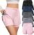 CE’ CERDR 5 Pack Women’s 2 in 1 Running Shorts High Waisted Athletic Workout Short for Gym Yoga with Liner 4 Pockets