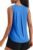 PINSPARK Women’s Workout Tank Tops Back Pleat Loose Fit Sleeveless Yoga Athletic Shirts Soft UPF 50+ Cooling Running Gym Tops