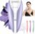 Epilator for Women, Silent Facial Hair Removal Device, Smooth Glide Tech 2 Speeds & 36 Tweezers Gentle Efficient Hair Removal Cordless Epilators for Face Legs Arms Armpit Bikini