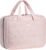 Everfun Travel Toiletry Bag with Hanging Hook and Leakproof Wet/Dry Compartments, Large Capacity Makeup Cosmetic Organizer for Women, 12x9x4.5 Inch, Pink