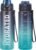 Sahara Sailor Water Bottle, 32/25/17oz Durable and Leakproof Water Bottles Motivational with Time Marker, Tritan, BPA Free, Wide Mouth with Easy Clean Brush for Gym, Travel, School, Office (1 Bottle)