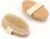 2Pcs Natural Bristle Exfoliating Brush, Body Scrubber for Lymphatic Drainage, Blood Circulation, Wet and Dry Brush, Deep Exfoliation for Smooth Skin