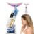 Face Massager with Led Light: 9-Color Facial Device – Neck Wrinkles Tightening Wand – Vibration Tool for Skin Care, White