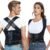 Back Brace Posture Corrector for Women and Men with Spine Vertical Alignment System, Lower Back Pain Relief, Back Straighter Instant Posture Corrector – Scoliosis (Black, Medium (Waist 32″-40″))