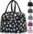 Baglemon Insulated Lunch Bag for Women Men, Lunch Containers Reusable High Capacity Lunch Tote Bags for Work Picnic (Blackdaisy)