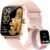 Smart Watch for Women, 1.85″ HD AMOLED Fitness Tracker (Answer/Call) with 24/7 Heart Rate/Sleep/SpO2 Monitor for iPhone & Android, 120+ Sports Modes Smartwatch with IP68 Waterproof, 2 Bands