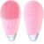 Facial Cleansing Brush, Rechargeable Silicone Face Scrubber with 5 Cleansing Modes, Portable Vibrating Exfoliator Scrubber for Deep Cleaning, Waterproof Face Brush for Women(Pink)
