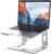 BESIGN LS03 Aluminum Laptop Stand, Ergonomic Detachable Computer Stand, Notebook Riser, Laptop Mount Compatible with Air, Pro, Dell, HP, Lenovo More 10-15.6″ Laptops, Silver