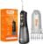 Bitvae C6 Water Dental Flosser for Teeth, Cordless Flosser for Travel with 6 Jet Tips, 3 Modes 5 intensities, IPX7 Waterproof Portable & Rechargeable Oral Irrigator Cleaner, Black