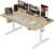 Grandder 55×32 Large Electric Standing Desk, Height Adjustable Computer Desk with 2 Memory Presets, 31.5″ Deep Desktop Sit Stand Desk Home Office Desk Workstation Table with Hooks, Oak