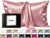 INSSL Silk Pillowcase for Women, Mulberry Silk Pillowcase for Hair and Skin and Stay Comfortable and Breathable During Sleep (Standard, Coral)