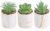Der Rose 3 Pack Small Fake Plants Succulents Plants Artificial in Pots for Home Office Desk Decor for Women