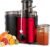Juicer Machine, HOUSNAT Centrifugal Juicer 400 W Motor, 65MM Wide Chute for Whole Fruit and Vegetables, Juice Extractor with 3 Speeds, Upgraded Version Quick Juicing, Easy to Clean, BPA Free, Red