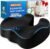 BlissTrends Seat Cushion with Velvet Cover, Thick Memory Foam Cushions for Office Chair, Car Seat, Airplane, Relieving Pressure Tailbone Sciatica Back Pain for Long Sitting, Car Drivers 4.7in Black