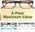 Gaoye 1.5 Professional Reading Glasses for Women All Day – Computer Readers with Blue Light Protection – Value Pack