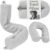 Dot&Dot Twist Memory Foam Travel Pillow, Bendable Neck Pillow for Airplane, Car and Home, Airplane Pillow for Neck Support, Chin, Lumbar and Leg, Adjustable Neck Roll Pillow
