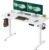Casaphoria 48 x 24 inches Electric Standing Desk, Sit to Stand Desk with Memory Height Adjustment, Home Office Computer Desk for Writing and Games, White