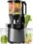 EanOruus Cold Press Juicer, 5.8″ Wide Feed Chute Juice Extractor Machine with 400W, High Juice Yield, Slow Masticating Juicer for Whole Vegetables & Fruits, Dark Grey