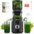 OMMO Cold Press Juicer Machines : 5.1″ Wide Feed Chute Slow Masticating Juicer for Whole Fruits & Vegetables, Easy to Clean, High Juice Yield, BPA Free, Black