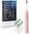 7AM2M Sonic Electric Toothbrush for Adults and Kids, with 8 Brush Heads and Travel Case,5 Modes with 2 Minutes Built in Smart Timer, One Charge Use for 90 Days, Rechargeable Toothbrushes(Pink)