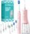 COSLUS C51C30 Electric Toothbrush with Water Flosser Combo: Portable Oral Clean Kit for Teeth Brushing & Flossing, Multiple Modes for Multiple Users, Cordless for Home & Travel Use, Pink