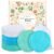Reusable Makeup Remover Pads – 18 Packs Organic Reusable Cotton Rounds with Washable Laundry Bag for Toner Eco-Friendly Bamboo & Cotton Reusable Cotton Pads for Face All Skin Types (Blue-White-Green)