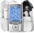 AUVON Rechargeable TENS Unit Muscle Stimulator, 24 Modes 4th Gen TENS Machine with 8pcs 2″x2″ Premium Electrode Pads for Pain Relief