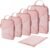 BAGSMART Compression Packing Cubes – 6 Set Travel Packing Cubes for Suitcases, Compression Suitcase Organizers with Shoe Bag