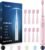 7AM2M Sonic Electric Toothbrush for Adults and Kids- High Power Rechargeable Toothbrushes with 8 Brush Heads,5 Adjustable Modes, Built-in 2-Minute Smart Timer,4 Hours Fast Charge for 30 Days(Pink)