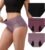 INNERSY Period Underwear for Women Leakproof High Waisted Menstrual Cotton Panties 3 Pack
