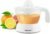 Elite Gourmet ETS-411 BPA-Free 30-Watt Electric Citrus Juicer Extractor: Compact Large Volume Pulp Control Oranges, Lemons, Limes, Grapefruits with Easy Pour Spout, 16 oz, White