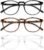 Przene 3 Pack Blue Light Blocking Glasses Women/Men,Retro Round Computer Glasses Anti Eye Strain/UV/Glare, Gaming Glasses. (Black/Crystal/Amber)
