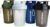 Smartshake Lite 4-Pack Protein Shaker Bottle 400 ml | 13.5 oz – Leakproof Screw-on Lid – BPA Free – Unisex – Mist Grey, Army Green, Black, Navy Blue | 4-Pack