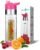 NEW AquaFrut Bottom Loading Fruit Infuser Water Bottle – BPA Free Tritan Plastic – Leak Proof – 24 OZ – Infusion Recipe eBook (Pink)