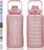 ST-YIBEN 64oz,100oz,128oz Large Motivational Water Bottle with Time Marker, Leakproof & BPA Free Half Gallon Big Water Bottle with Straw Handle Tritan Frosted Water Jug for Gym,Fitness,Outdoor Sports