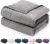 Wemore Minky Dot Weighted Blanket Twin Size 15 lbs (60″x80″), Soft Cozy Heavy Blanket for Stress Relief & Better Sleep, Breathable All-Season Glass Beads Blanket for Adults, Grey