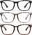 MEETSUN Blue Light Blocking Glasses, Anti Eye Strain Headache (Sleep Better),Computer Reading Glasses UV400 Transparent Lens (Black+Leopard+Tortoise, 53)