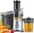 GDOR 1200W Juicer Machines with Larger 3.2″ Feed Chute, 45oz Large Juice Jug, Centrifugal Juice Extractor Maker with Titanium Enhanced Cutting System, Dual Speeds, BPA-Free, Grey