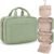 BAGSMART Toiletry Bag Travel Bag with Hanging Hook, Water-resistant Makeup Cosmetic Bag Travel Organizer for Accessories, Shampoo, Full-size Container, Toiletries (Green, Medium)