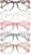 Blue Light Glasses for Woman Men | 99% Blue Light Blocking Glasses for Computer Gaming TV Phone Screen Square Frame | Anti Eyestrain & UV Glare Protection – 5 Pair