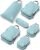 Compression Packing Cubes for Travel, 6-Piece Lightweight Packing Cubes Set for Carry-On Luggage & Backpacks – TRIPPED Travel Gear (Dusty Teal/White)
