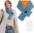 Girasol Heated Neck Wrap Heated Scarf for Neck Pain Relief, Neck Heating Pad with 5000mAh Power Bank, Cordless Thermal Neck Brace Electric Heated Neck Warmer with 3 Heating Levels (Blue)