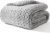 YnM Weighted Blanket, Handmade Chunky Yarn Knitted Design, Soft and Cozy, Temperature Regulating and Breathable, Machine Washable Throw for Sleep or Home Decor (Silver Grey, 50×60 Inch, 10lbs)