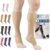 Truform Sheer Compression Stockings, 15-20 mmHg, Women’s Knee High Length, Open Toe, 20 Denier, Medium