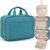 BAGSMART Toiletry Bag Travel Bag with hanging hook, Water-resistant Makeup Cosmetic Bag Travel Organizer for Accessories, Shampoo, Full Sized Container, Toiletries, Teal