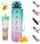 Opard Zip 32oz Plastic Water Bottle Dishwasher Safe, Leakproof Flip-Top Lid, BPA Free Tritan, Wide Mouth Reusable Sports Water Bottle for Gym Hiking Commuting Outdoor Travel and School