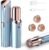 tuokiy Facial Hair Removal for Women, Painless Face Shaver for Womens, Face Razors for Lip, Chin with USB Rechargeable, Blue 3 PCS Heads