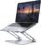 Lamicall Adjustable Laptop Stand, Portable Laptop Riser, Aluminum Laptop Stand for Desk Foldable, Ergonomic Computer Notebook Holder for MacBook Air Pro HP, Office Desk Accessories (10-17.3”)- Silver